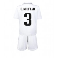 Real Madrid Eder Militao #3 Hjemmebanesæt Børn 2022-23 Kortærmet (+ Korte bukser)
